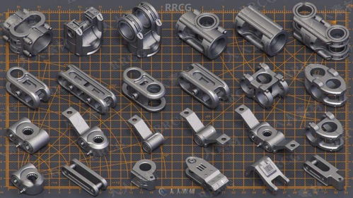 400组科幻硬表面机械零件雕刻细节3D模型合集 加速机械设备及配件研发的创新工具